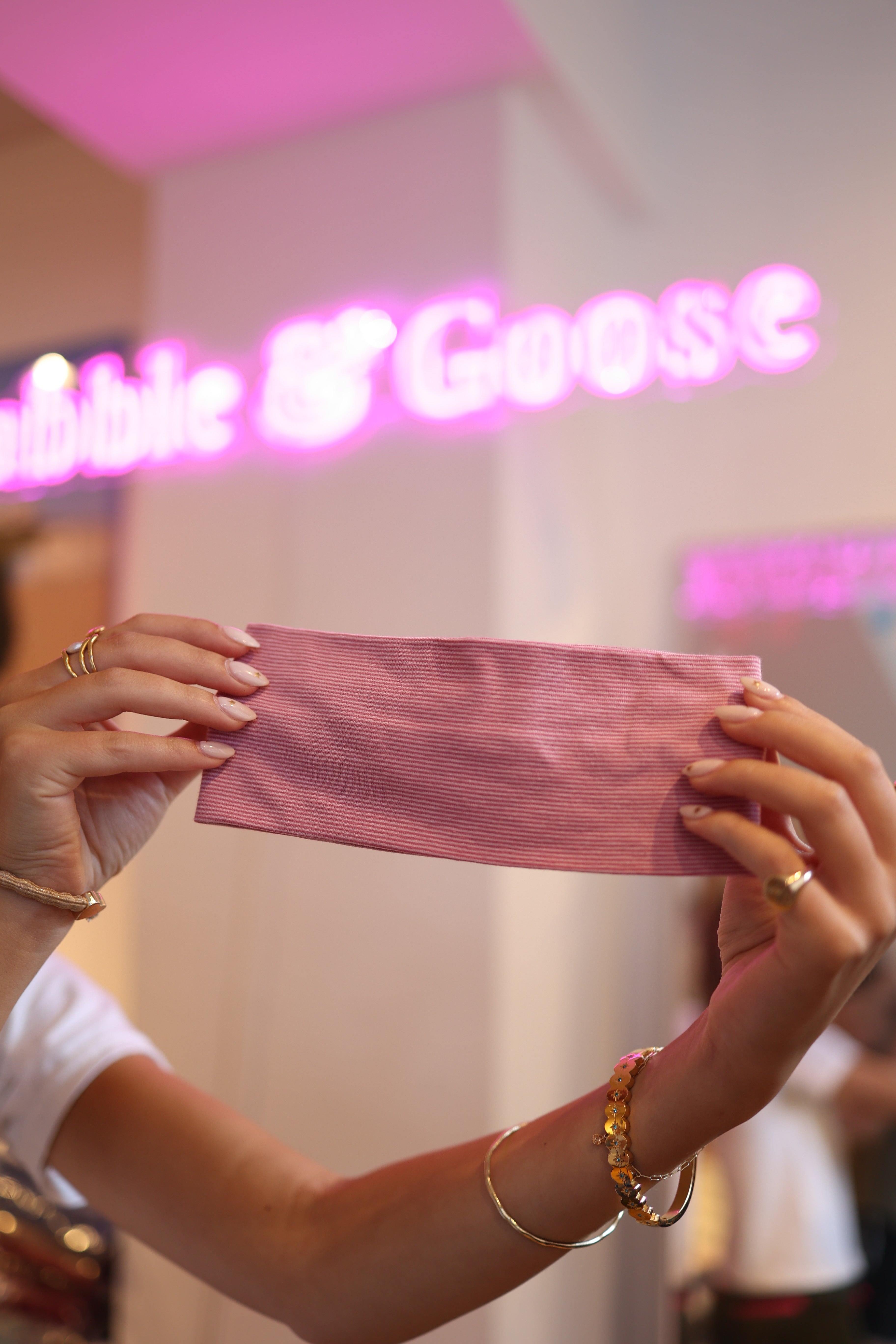 Pink Stripe Headband