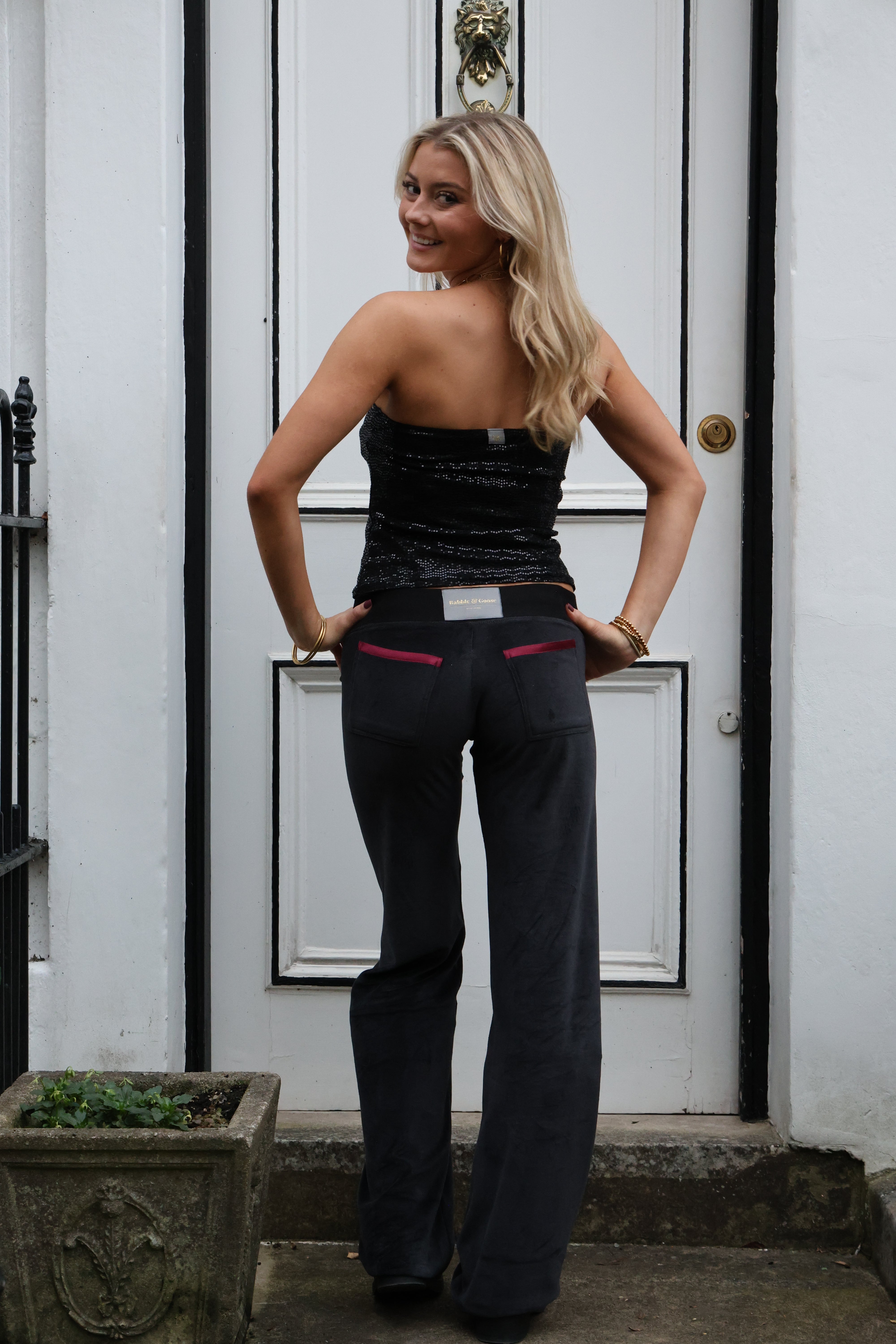 Allegra Jogger Black / Bordeaux