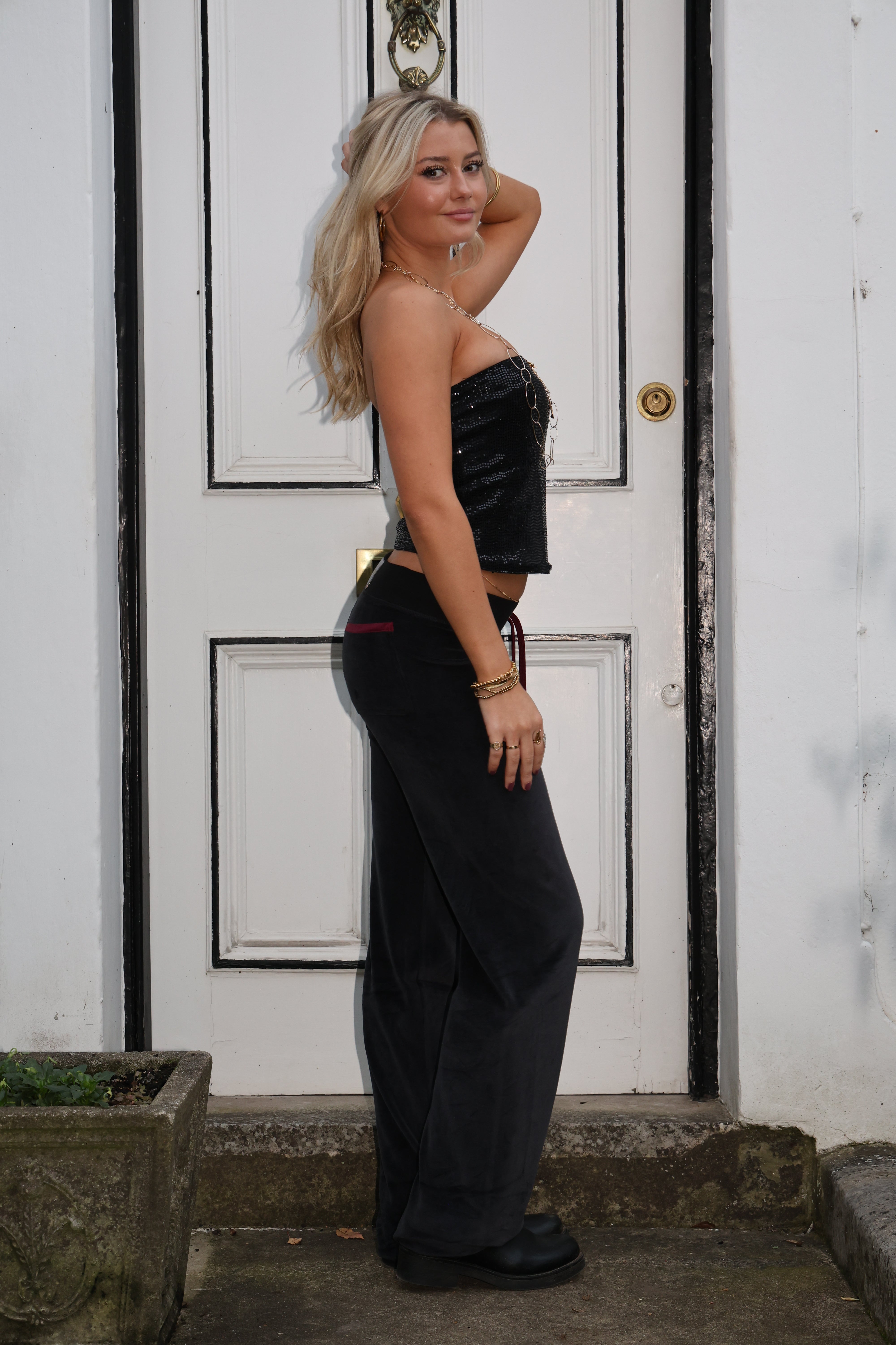 Allegra Jogger Black / Bordeaux