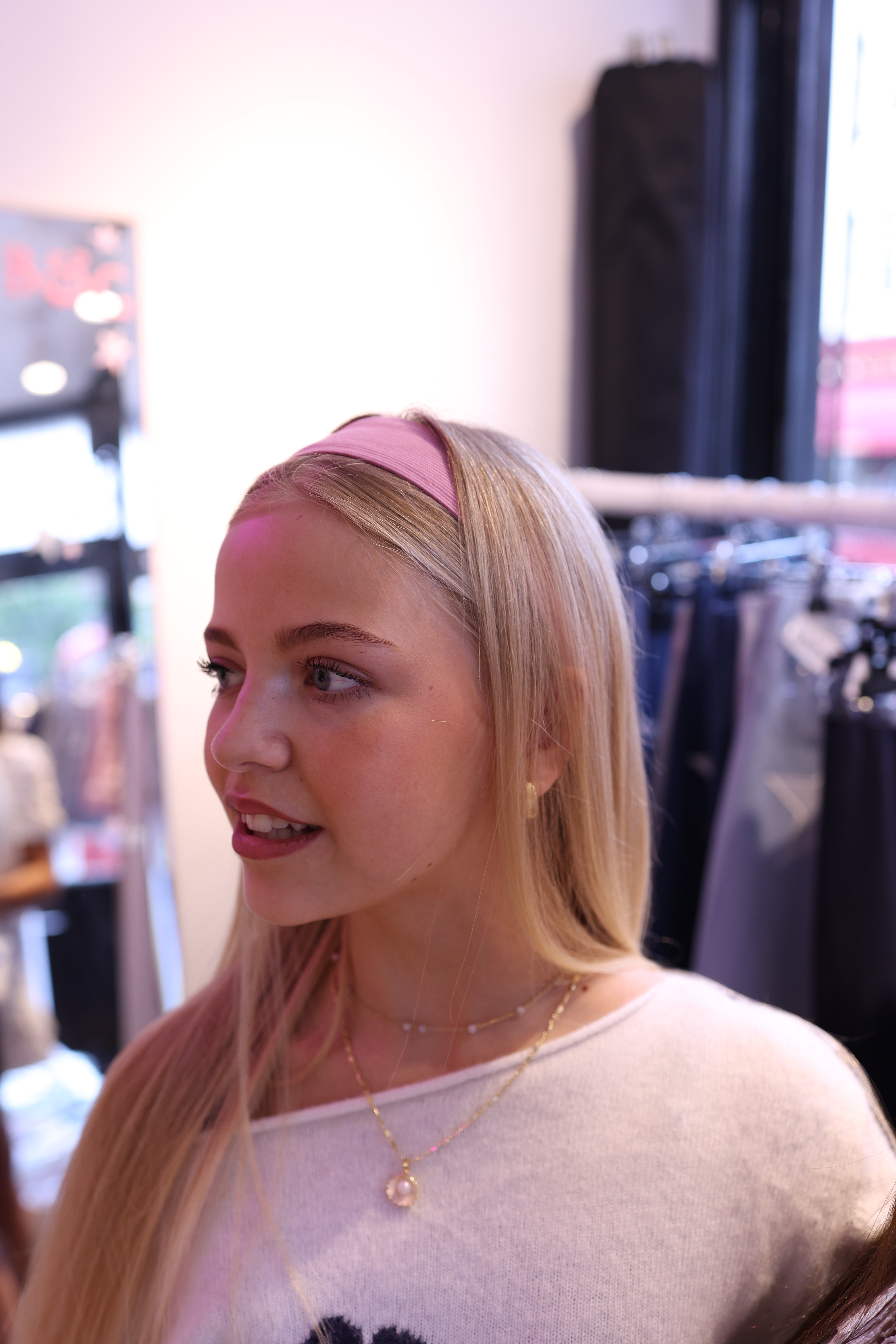 Pink Stripe Headband