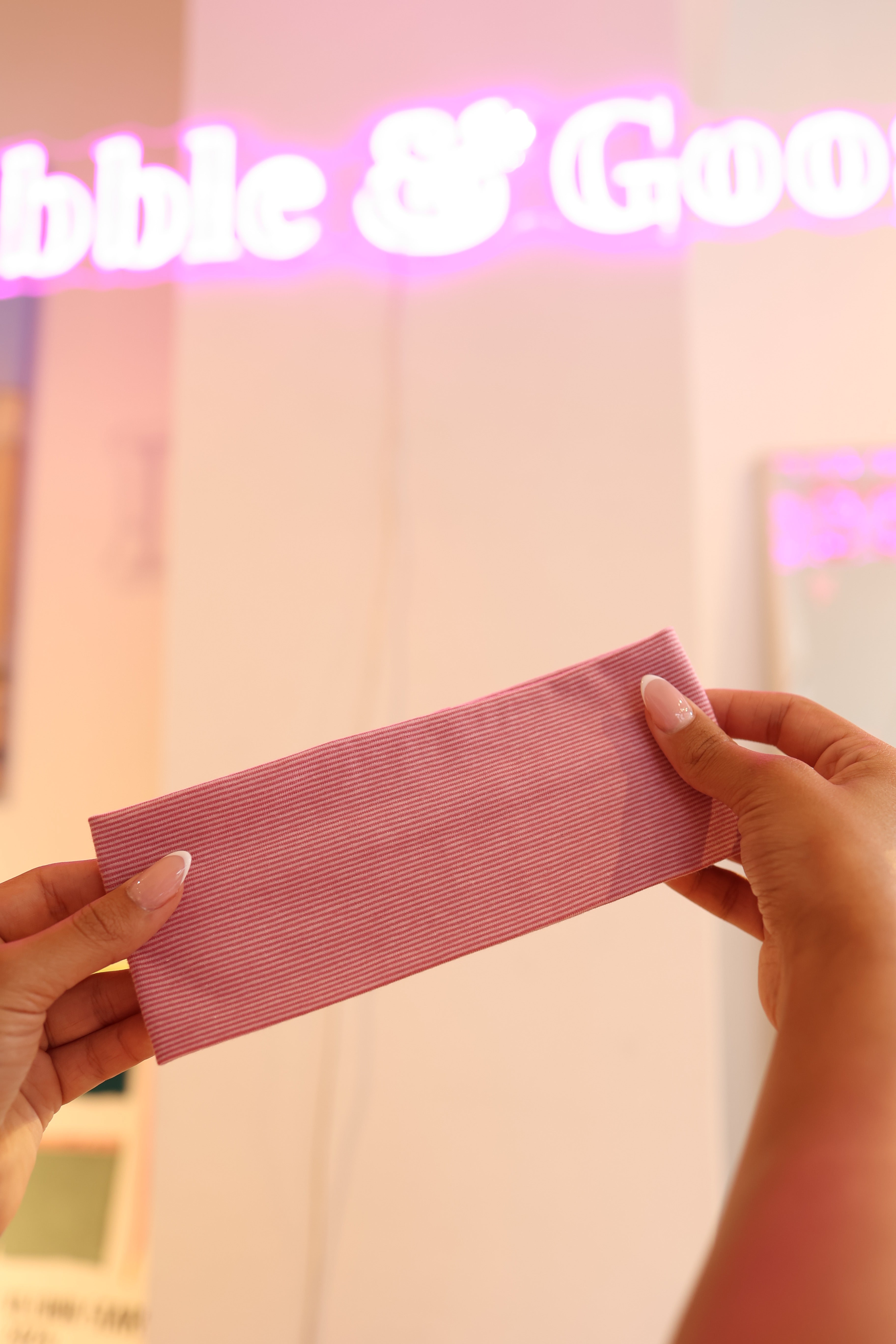 Pink Stripe Headband