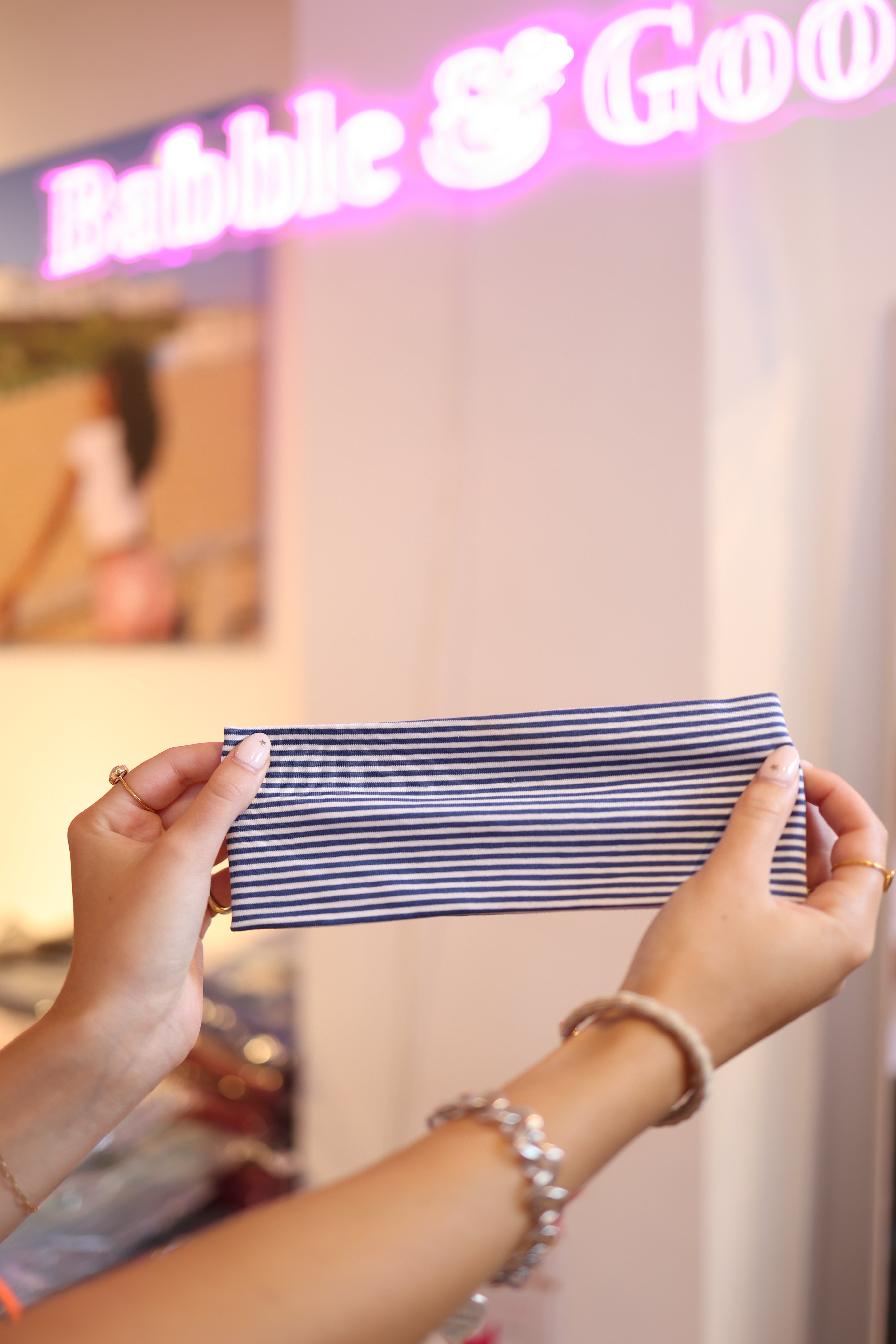Blue Stripe Headband