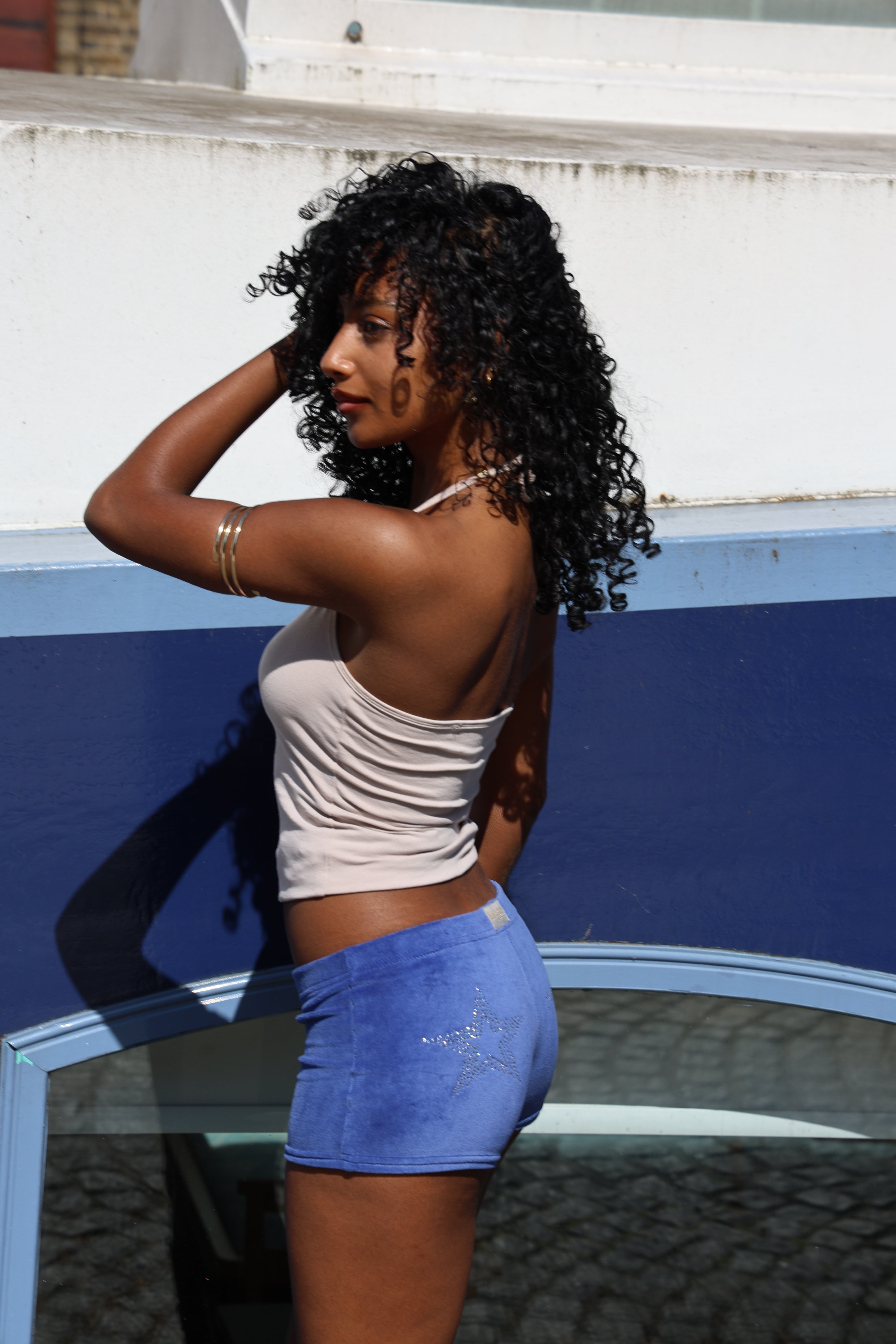 Franchie Festival Shorts, Cobalt