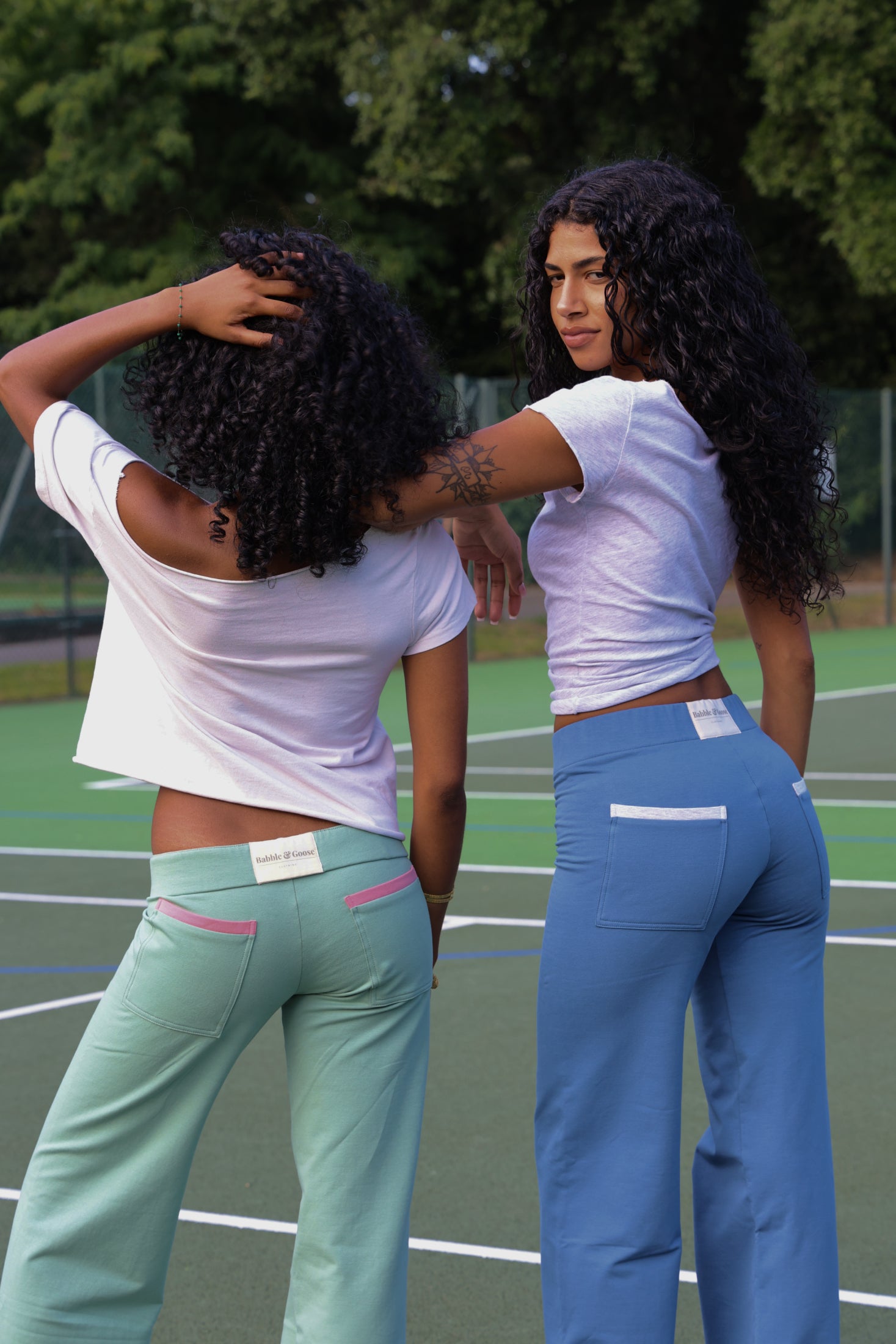 Dora Joggers, Indigo/Light Grey