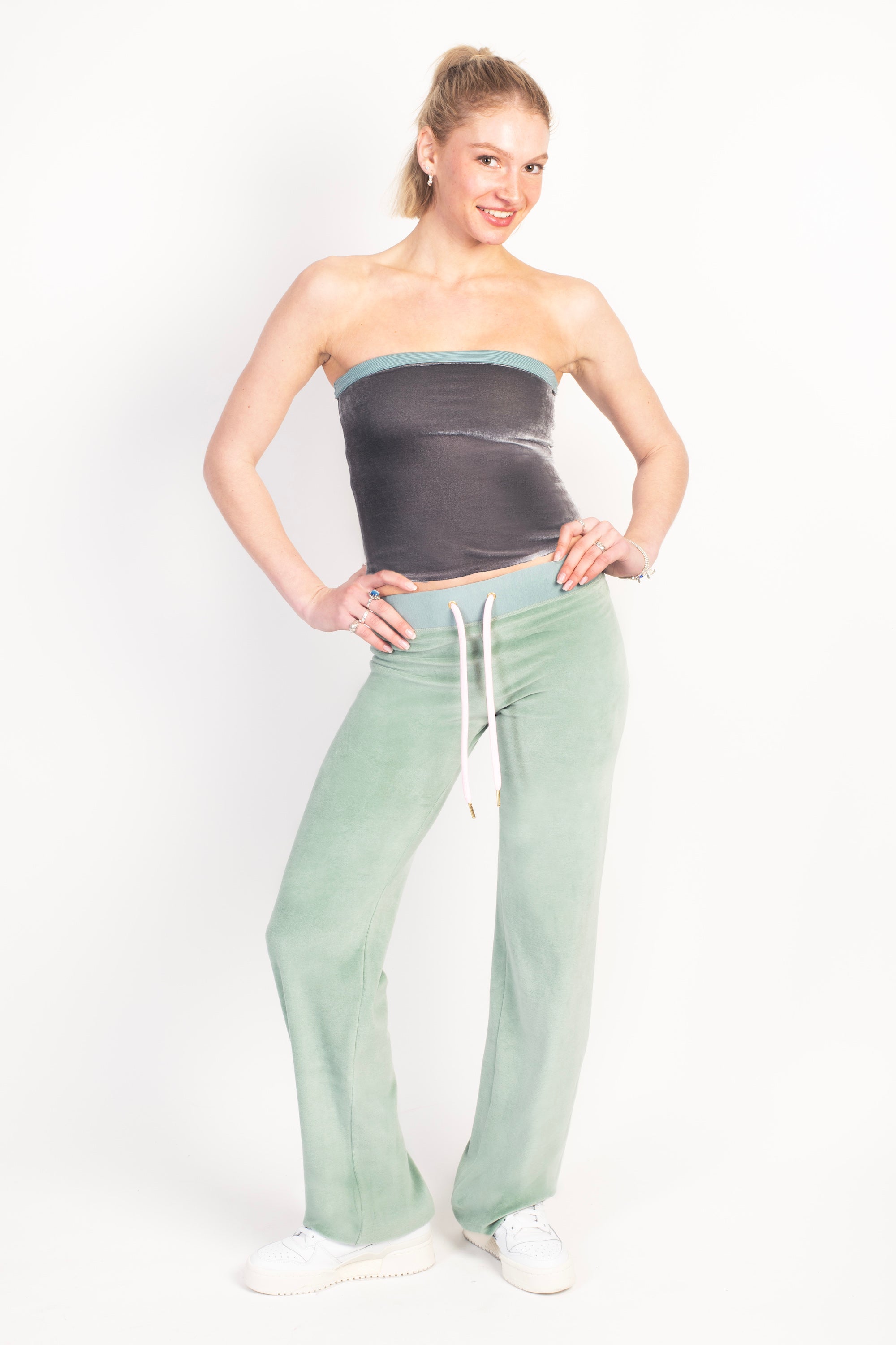 Indi Bandeau Top Silver / Stripe SALE