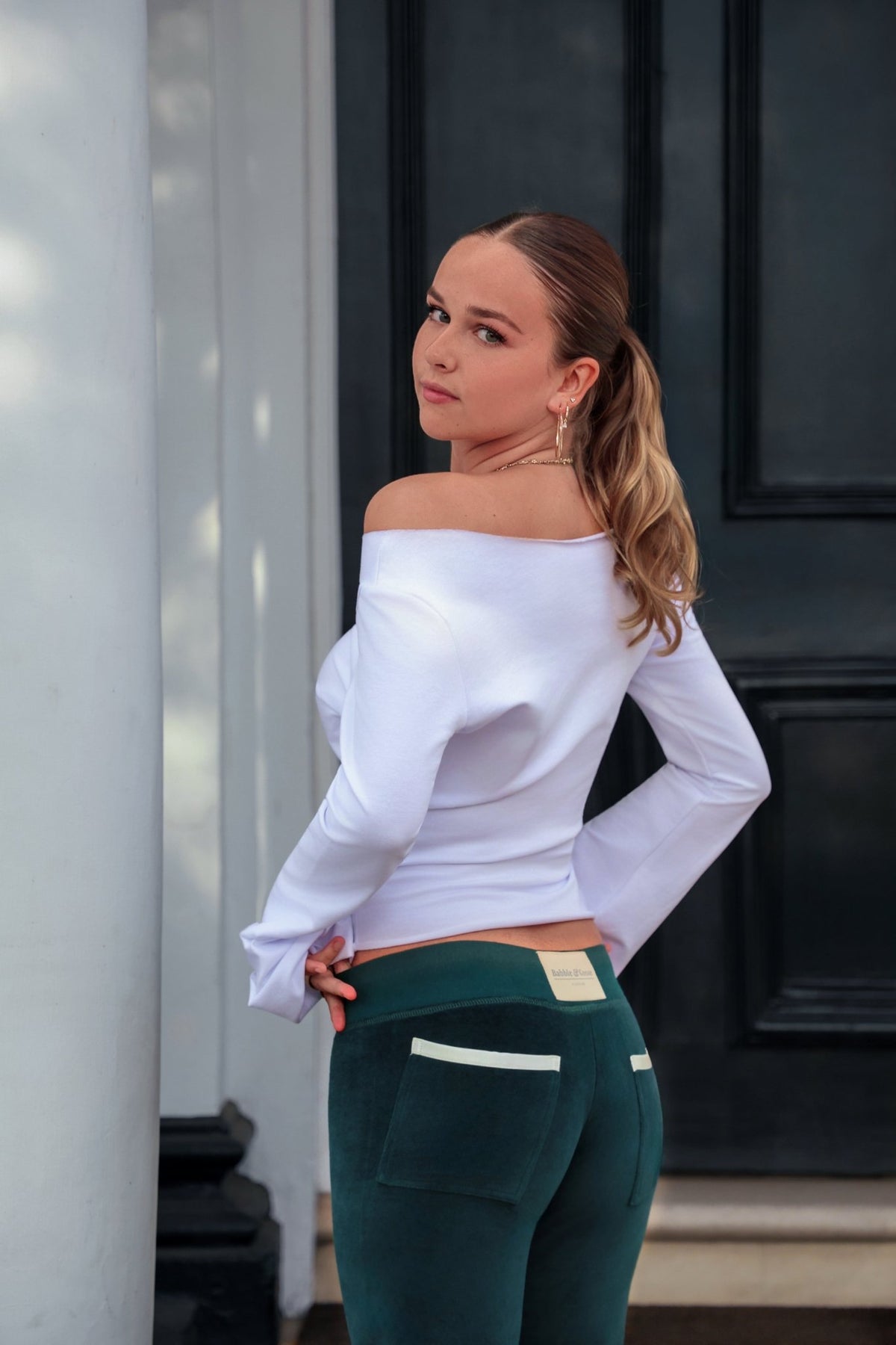 Allegra Campus Collection By Caitlin - Forest Green/Ivory Jogger - Babble & Goose