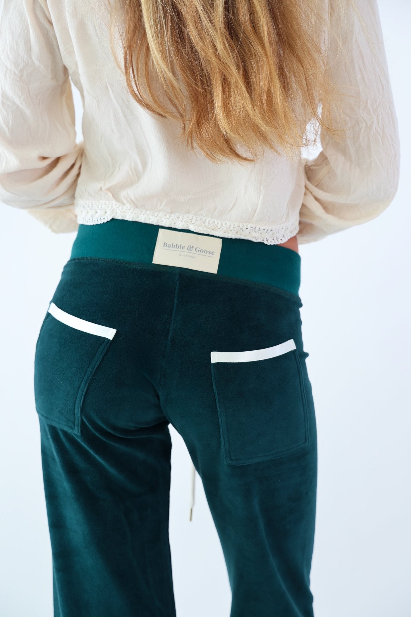 Allegra Campus Collection By Caitlin - Forest Green/Ivory Jogger - Babble & Goose