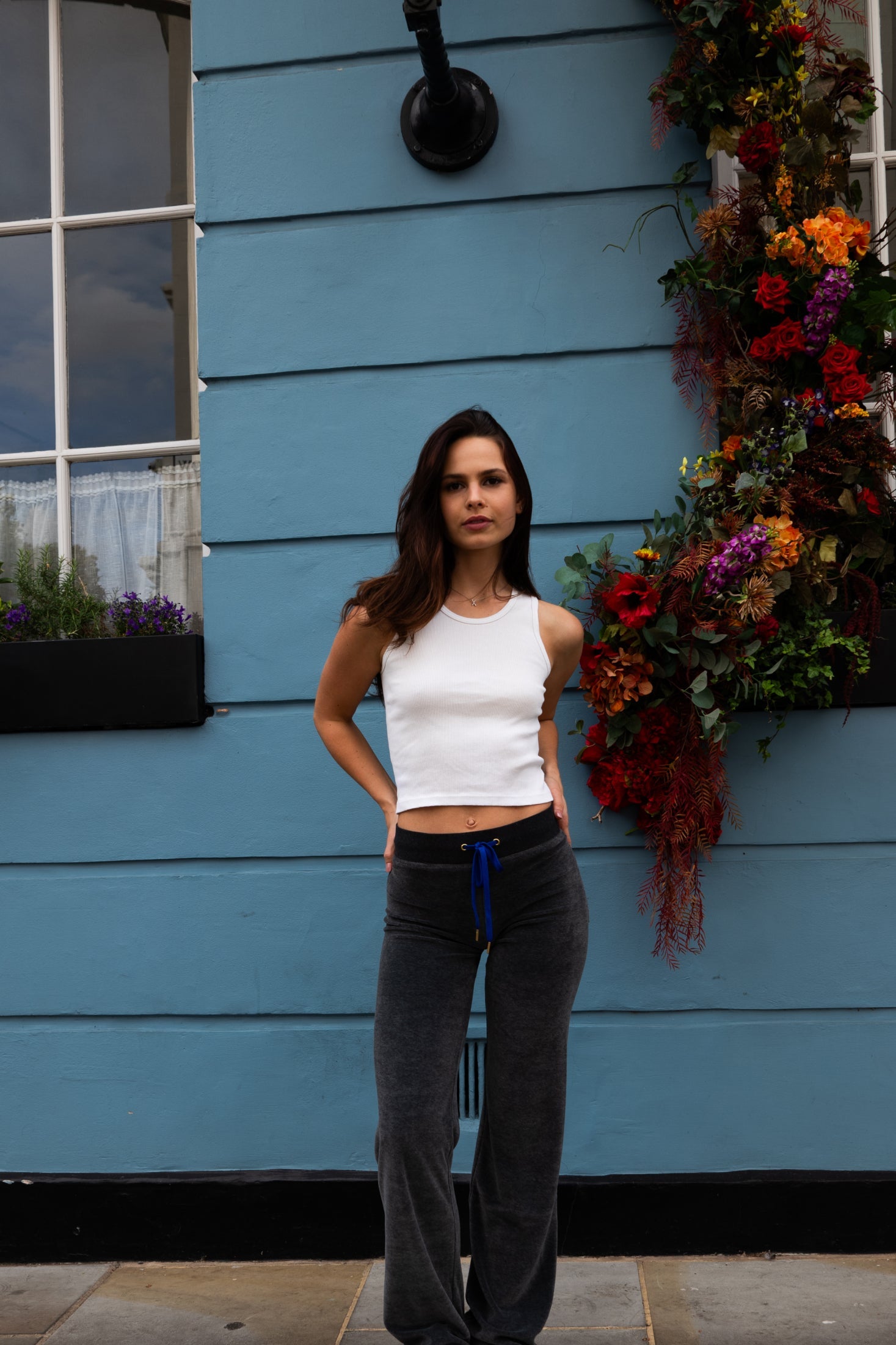 Allegra Jogger Charcoal / Royal Blue