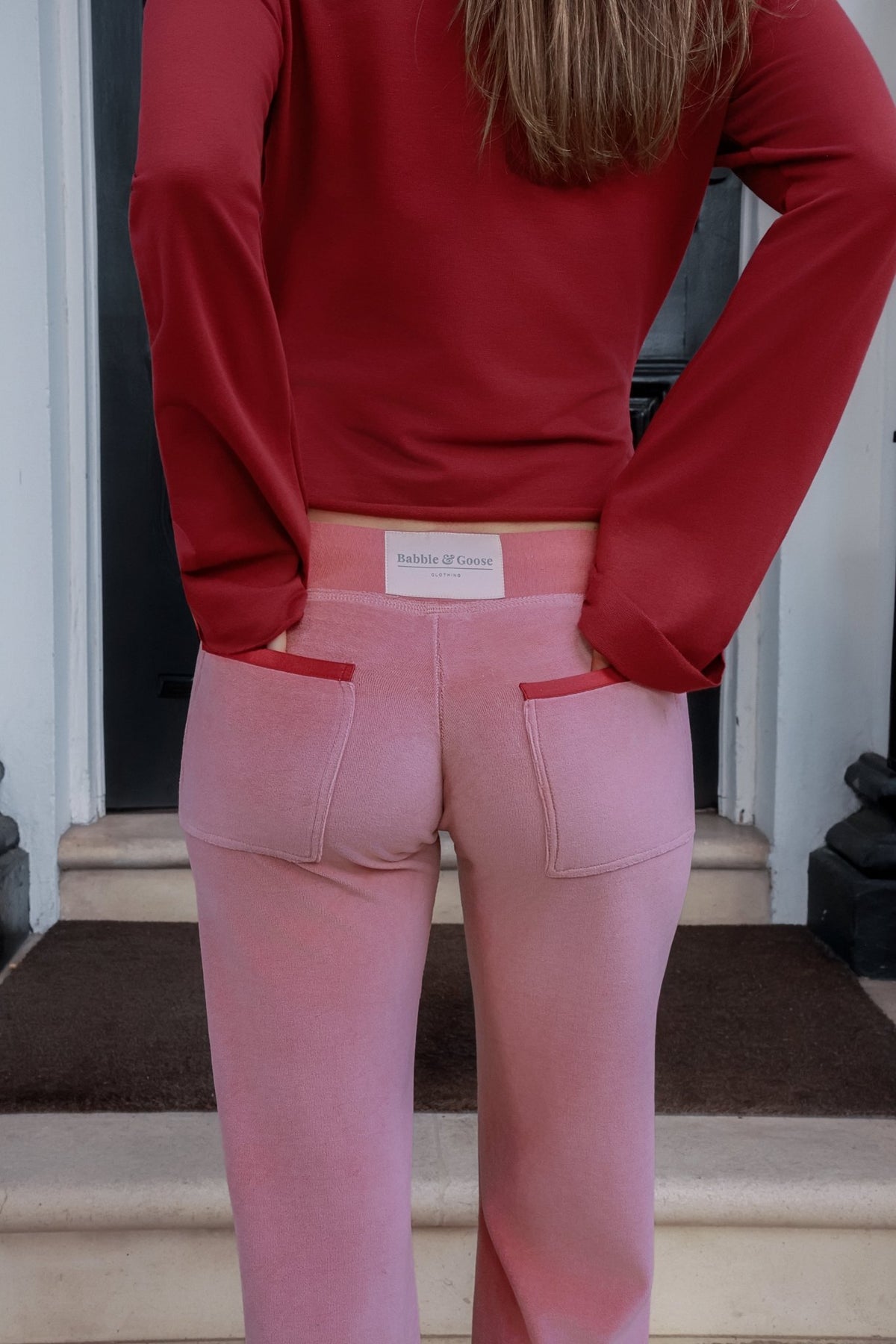 Allegra Jogger Old Pink / Bordeaux - Babble & Goose