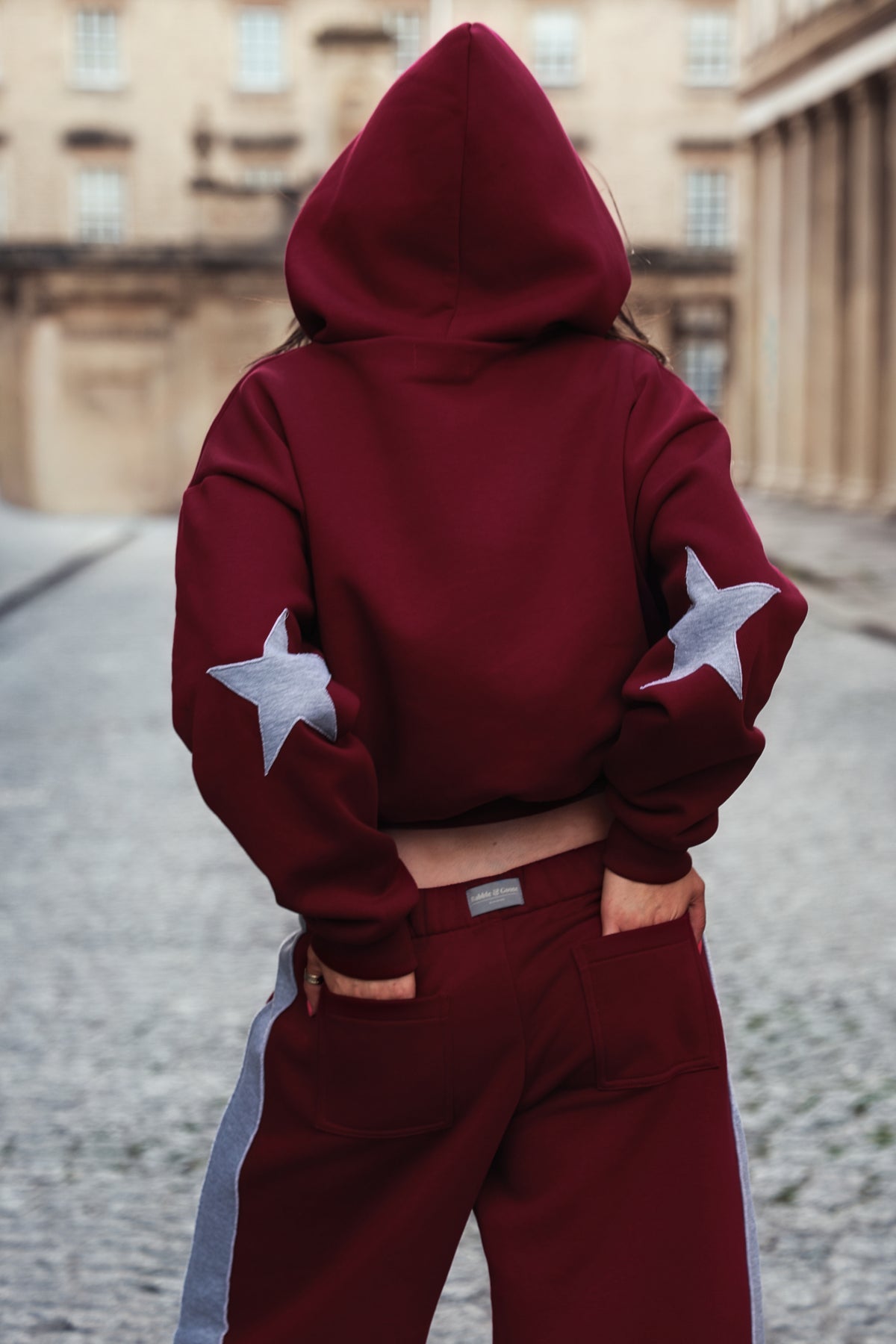 Jackson Joggers Bordeaux & Grey Jersey