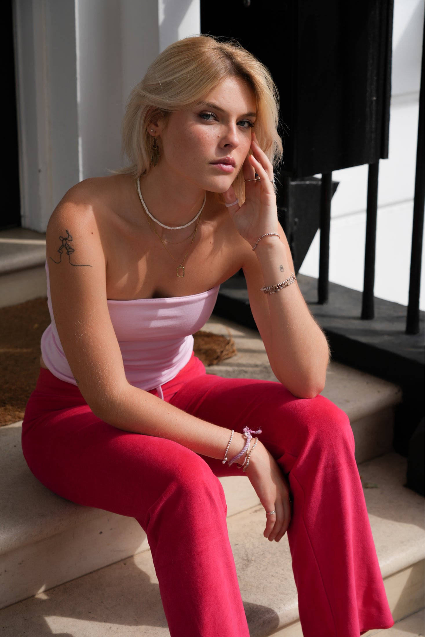 India Bandeau Old Pink / Pale Pink