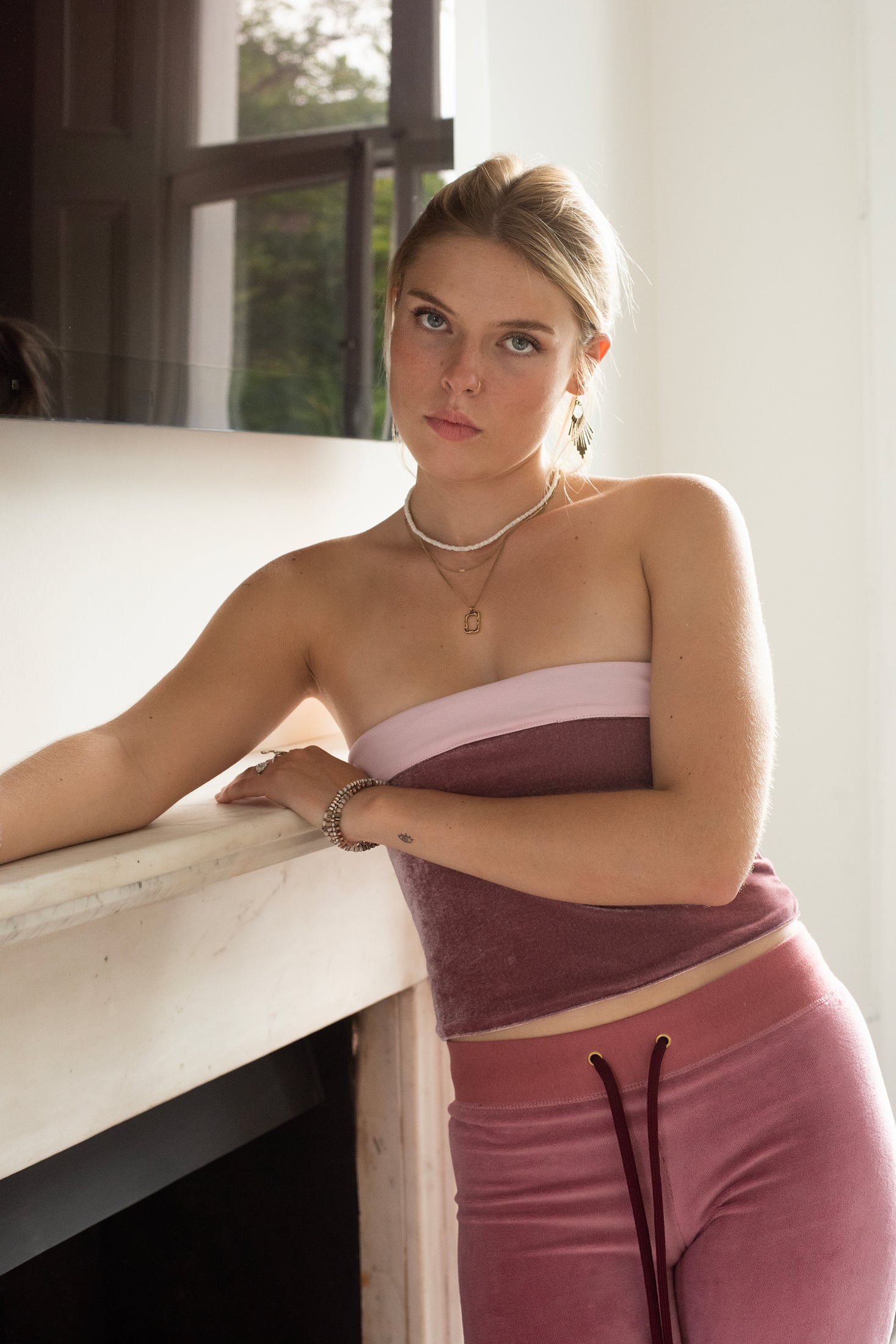 India Bandeau Old Pink / Pale Pink