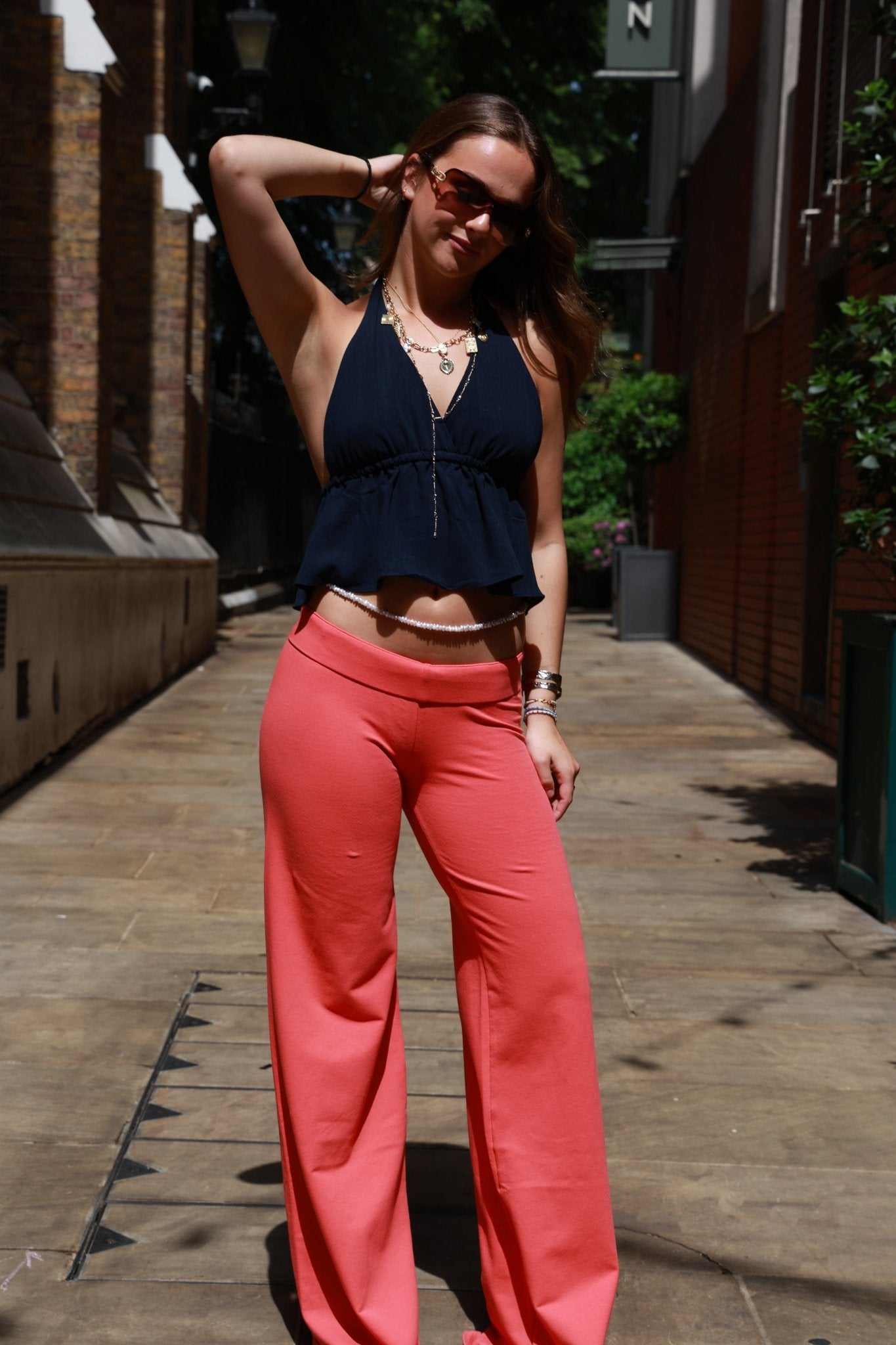 Jersey Star Jogger Light Coral / White - Babble & Goose