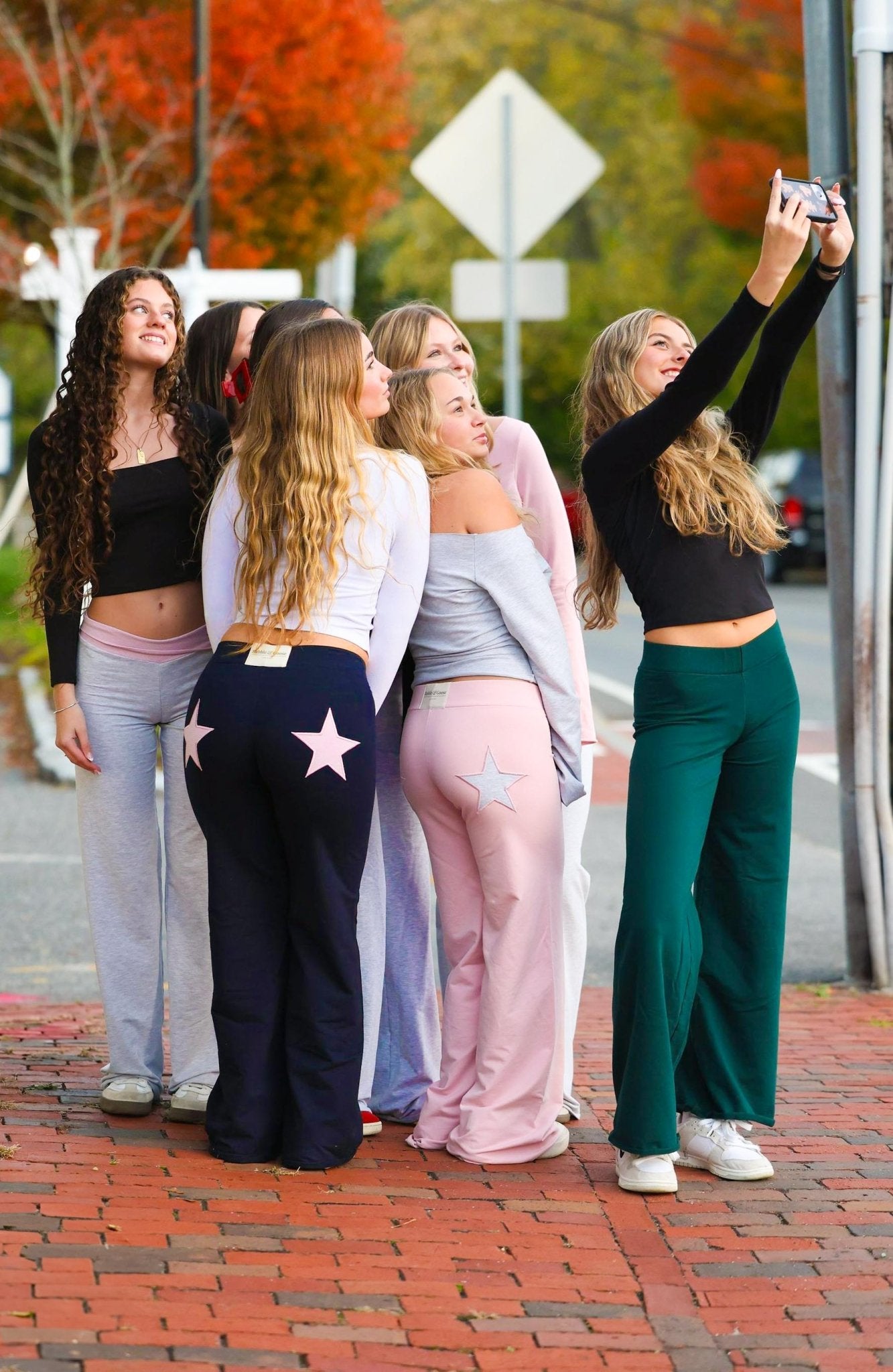 Jersey Stars Contrast Joggers Navy/Pale Pink - Babble & Goose