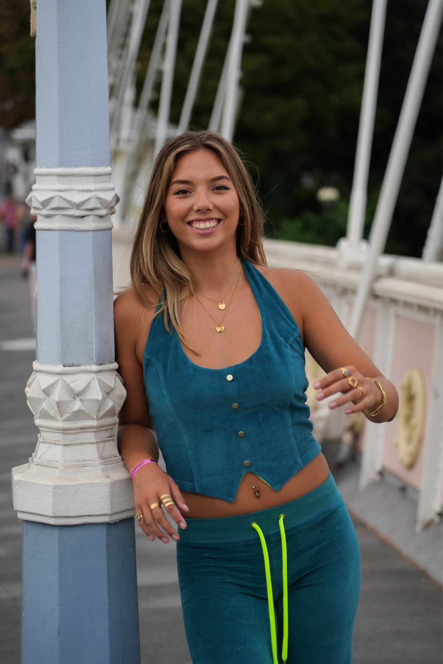 Tabby Waistcoat Teal SALE