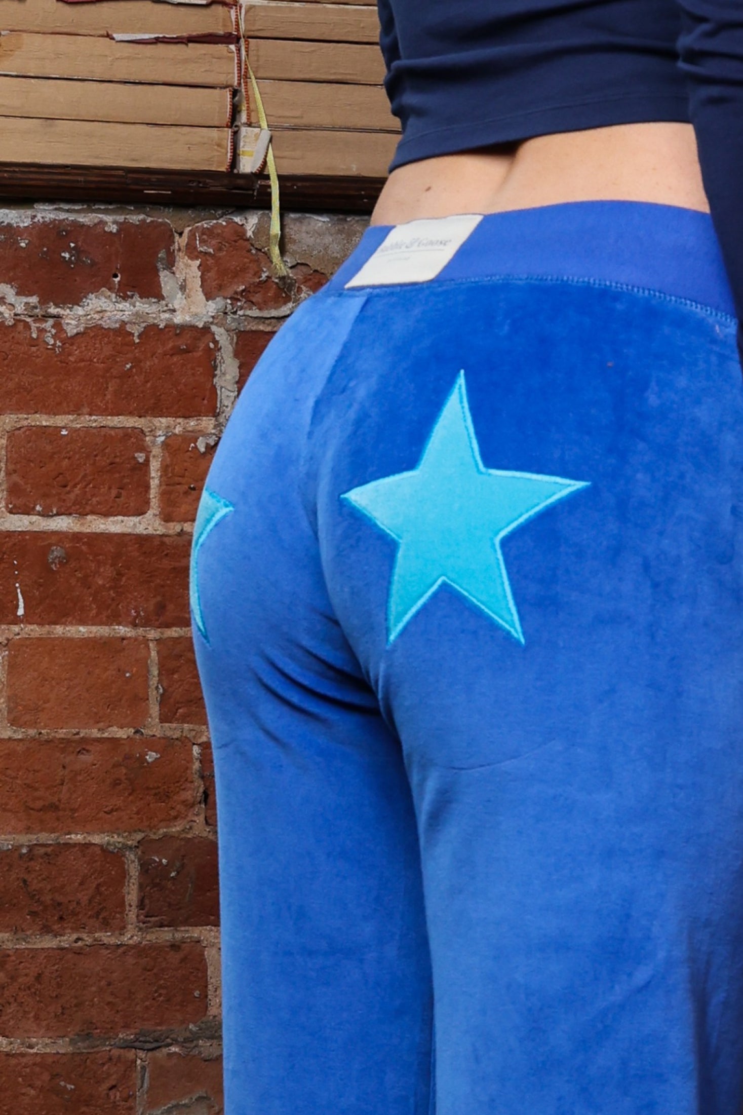 Velour Star Jogger Cobalt / Neon Blue