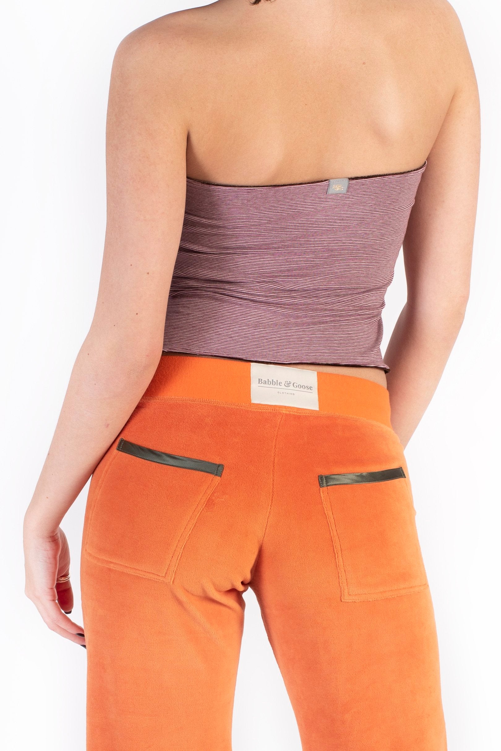 Indi Bandeau Top Chocolate / Stripe SALE