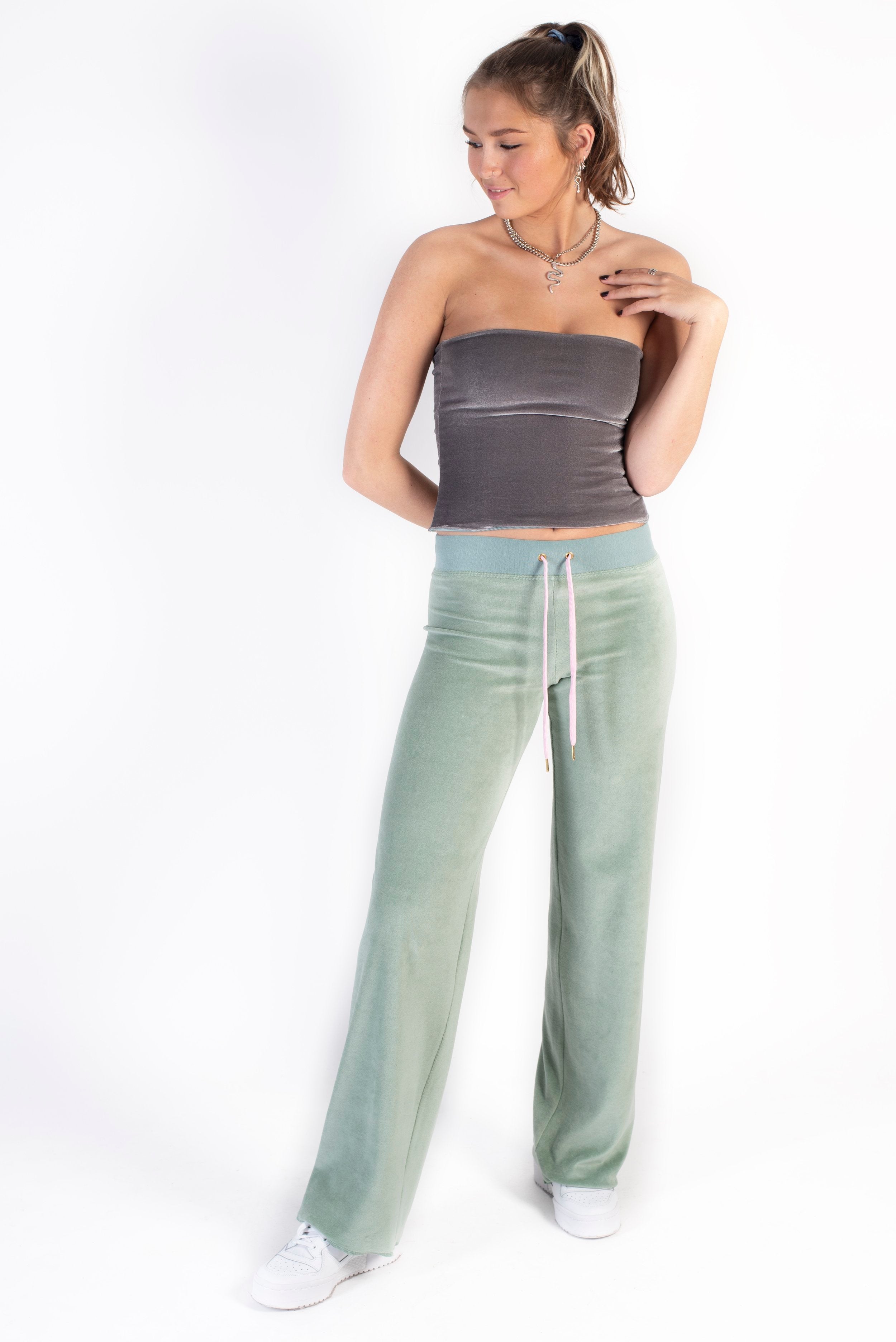 Indi Bandeau Top Silver / Stripe SALE