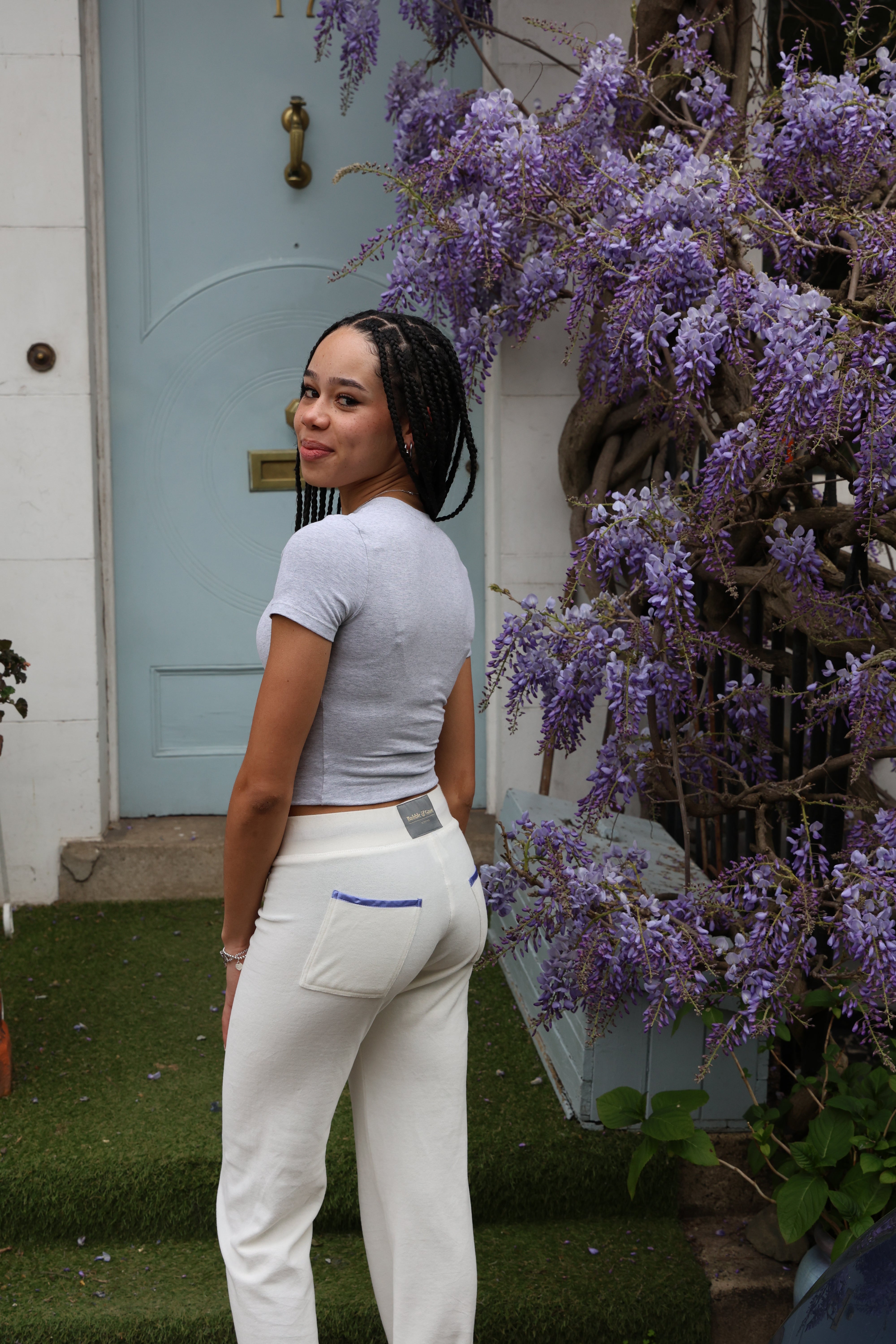 Allegra Jogger Ivory / Lilac