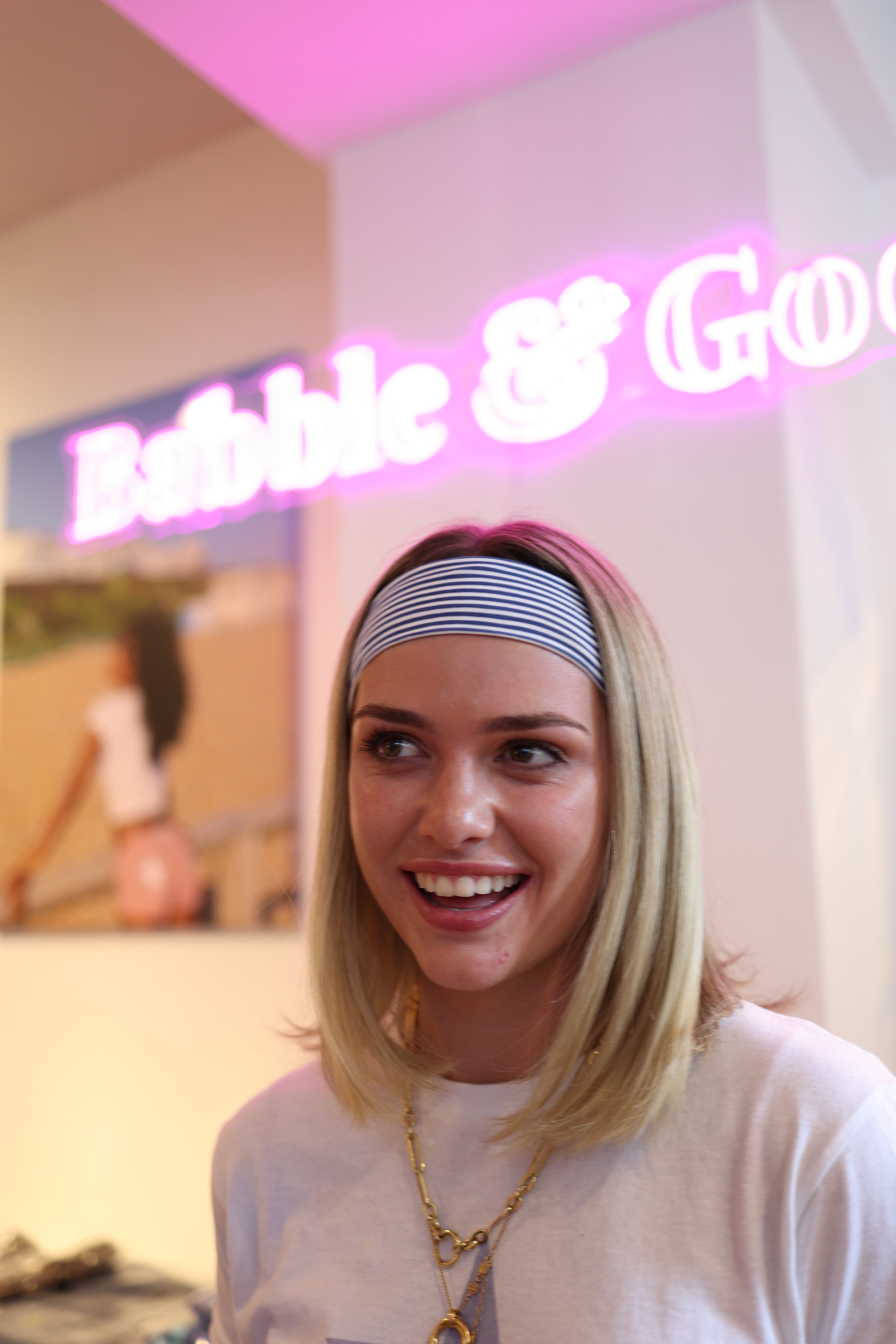 Blue Stripe Headband