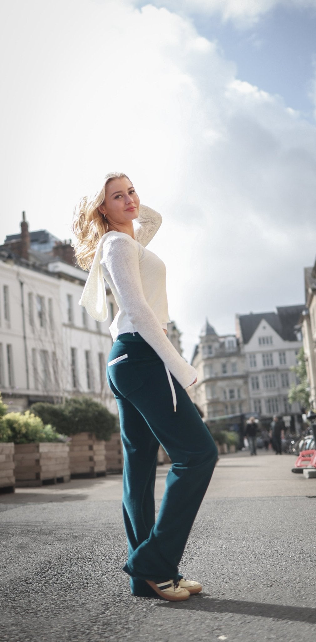 Allegra Campus Collection By Caitlin - Forest Green/Ivory Jogger - Babble & Goose
