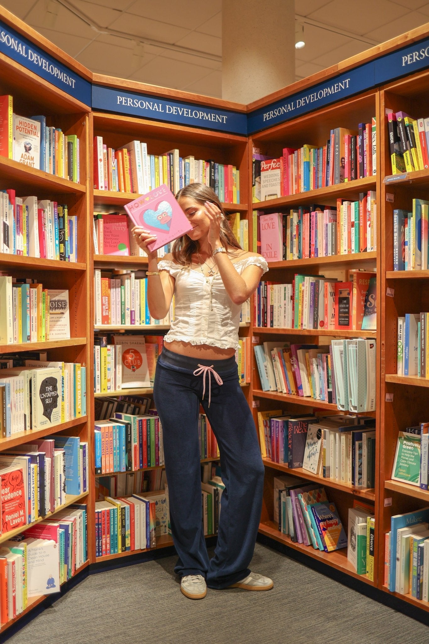 Allegra Campus Collection By Caitlin - Navy/Pale Pink Jogger - Babble & Goose