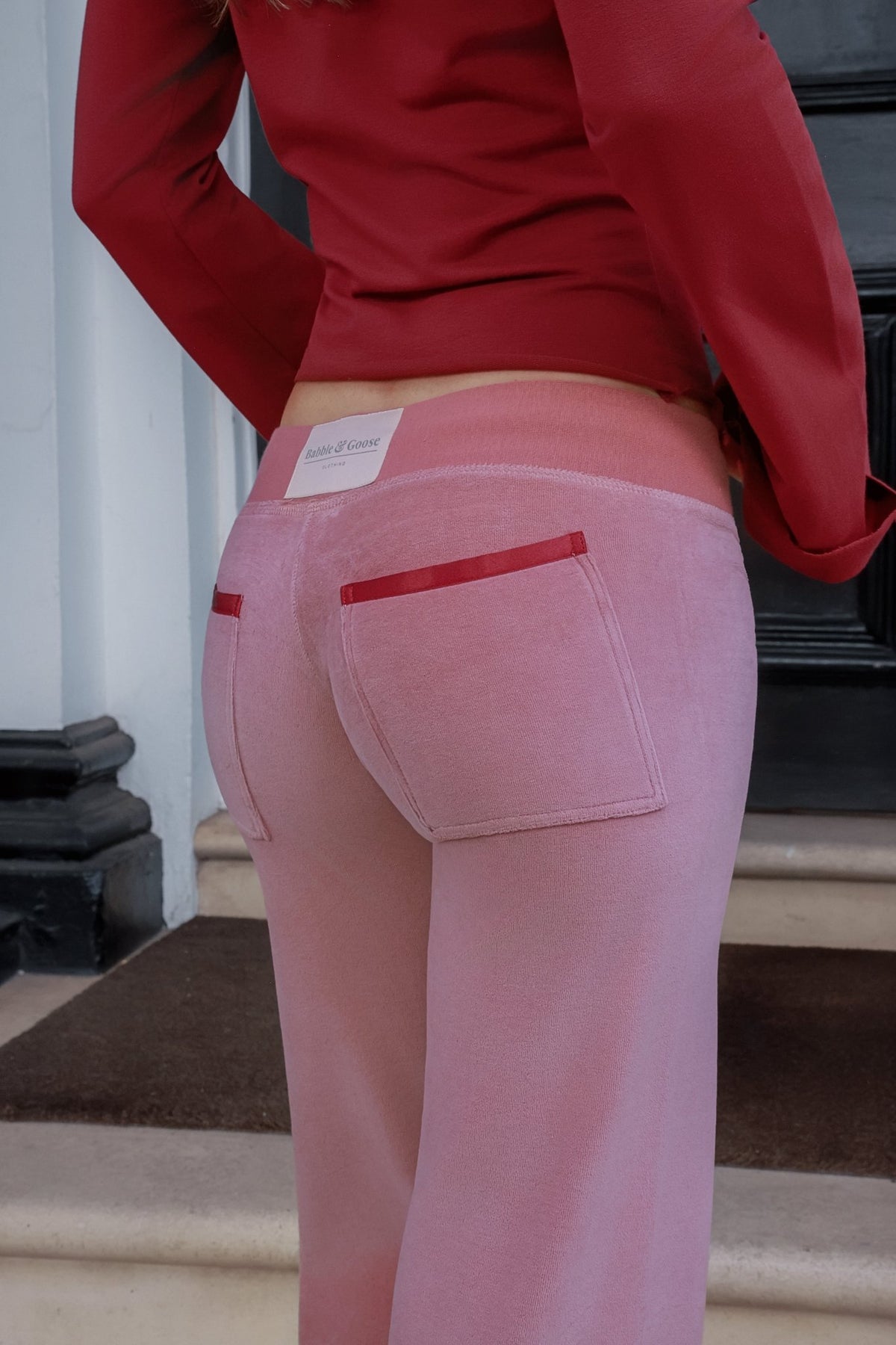 Allegra Jogger Old Pink / Bordeaux - Babble & Goose