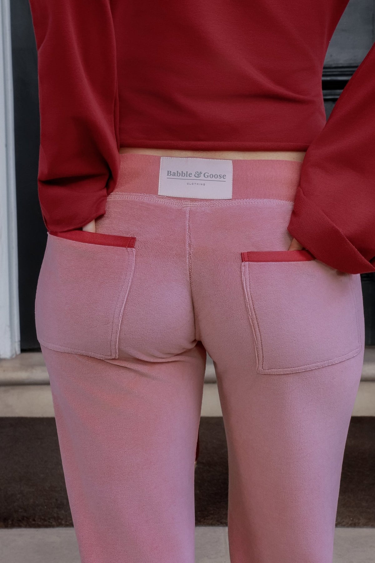 Allegra Jogger Old Pink / Bordeaux - Babble & Goose