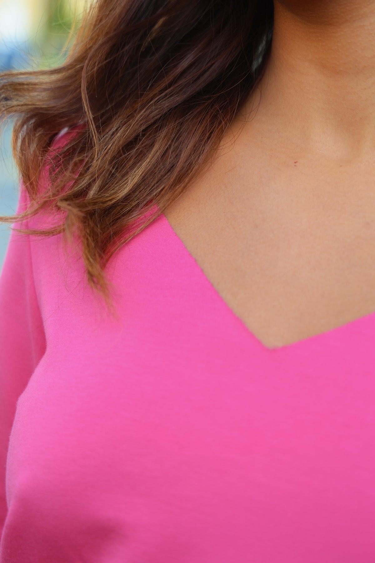 Holly Raspberry & Olive Embroidery Half Sleeve Top