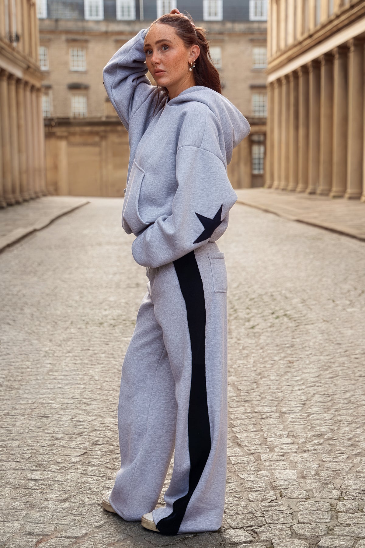 Jackson Joggers Light Grey Melange & Navy Jersey