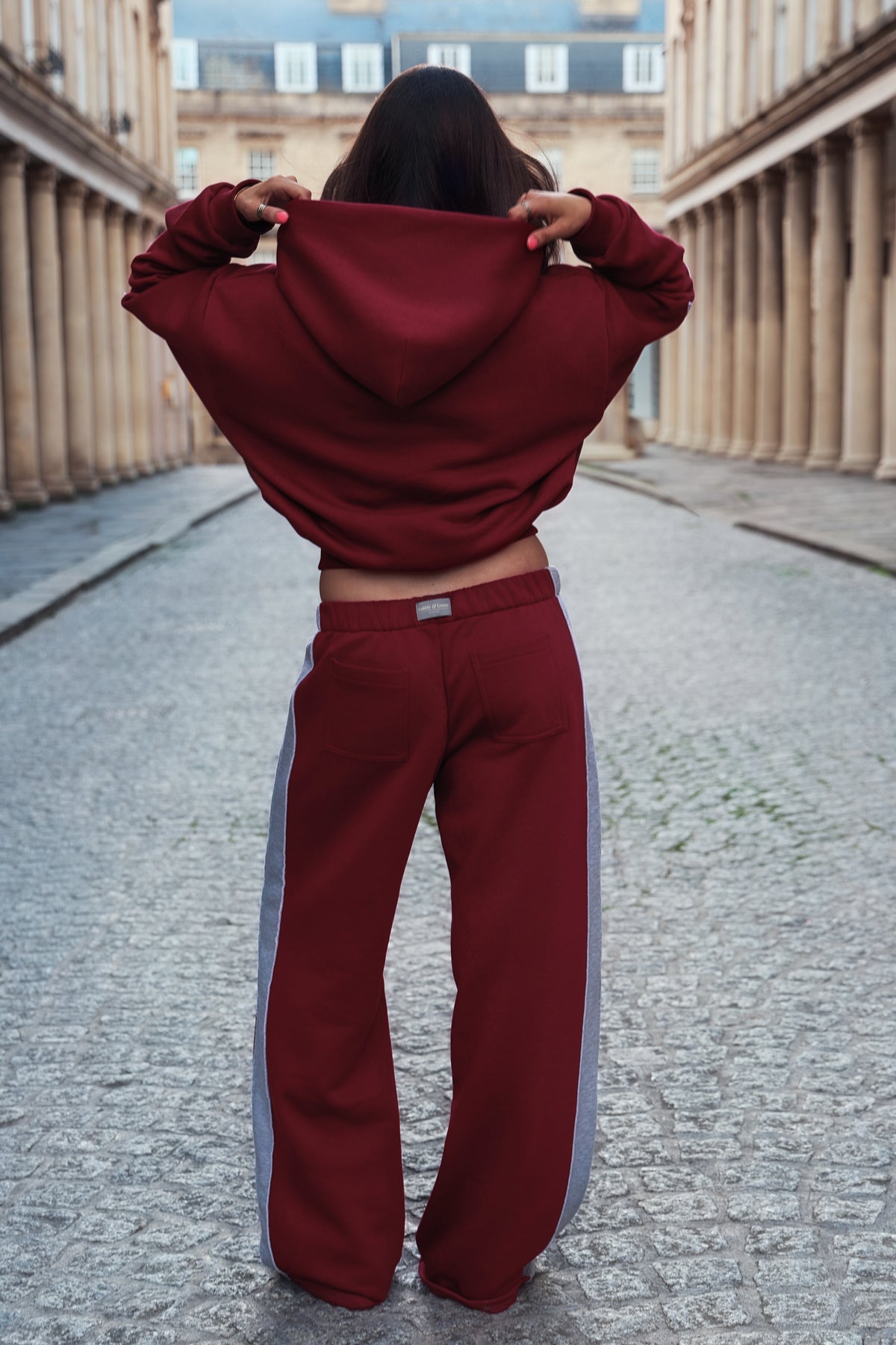Jackson Joggers Bordeaux & Grey Jersey
