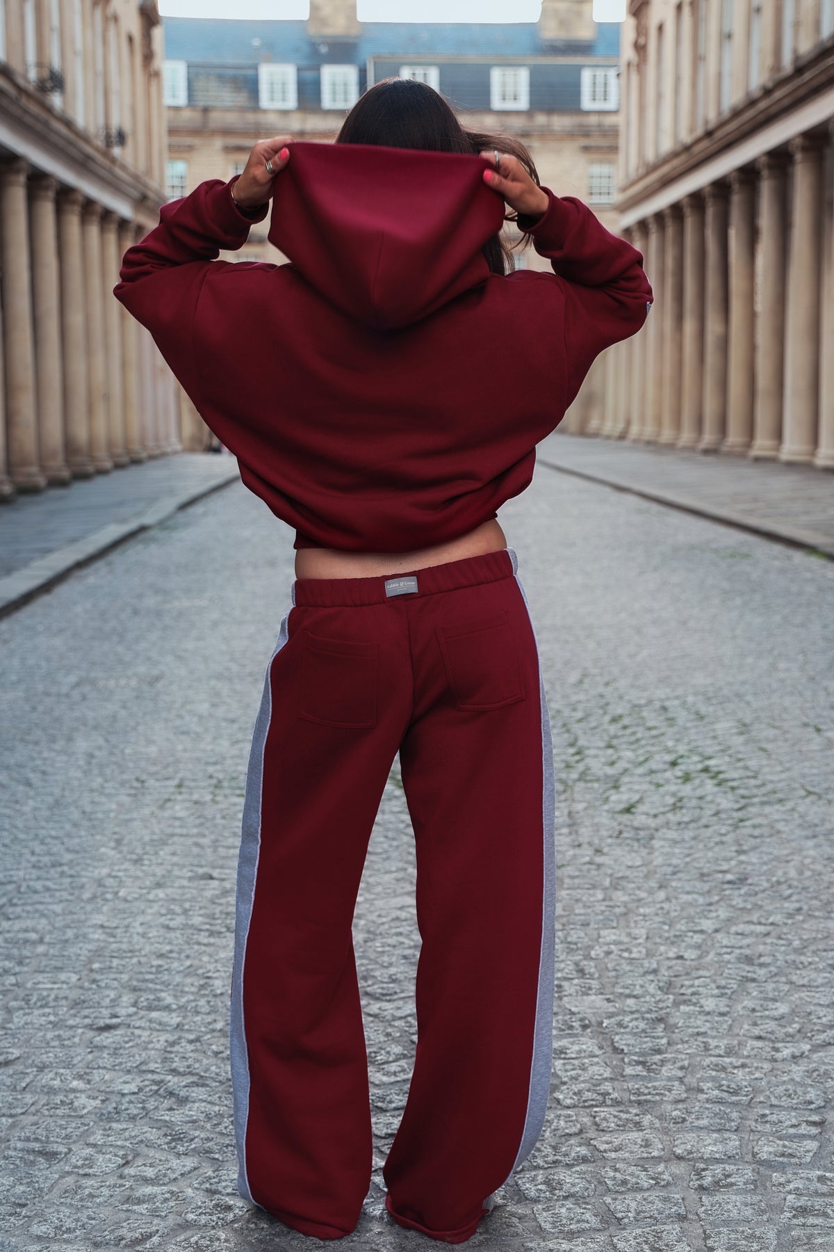 Jackson Joggers Bordeaux & Grey Jersey
