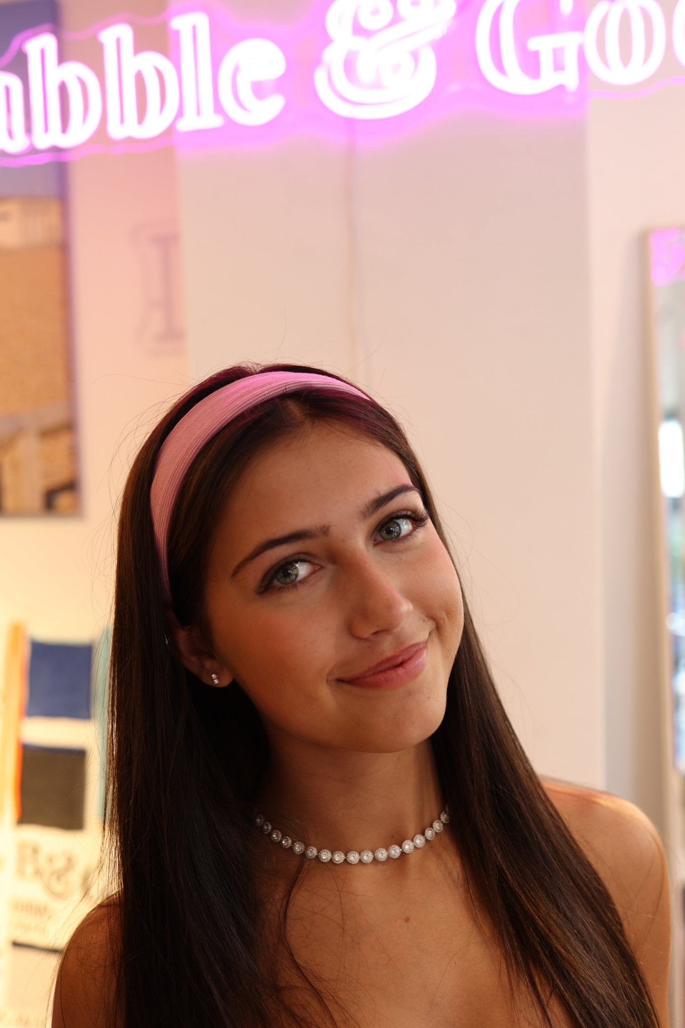 Pink Stripe Headband - Babble & Goose