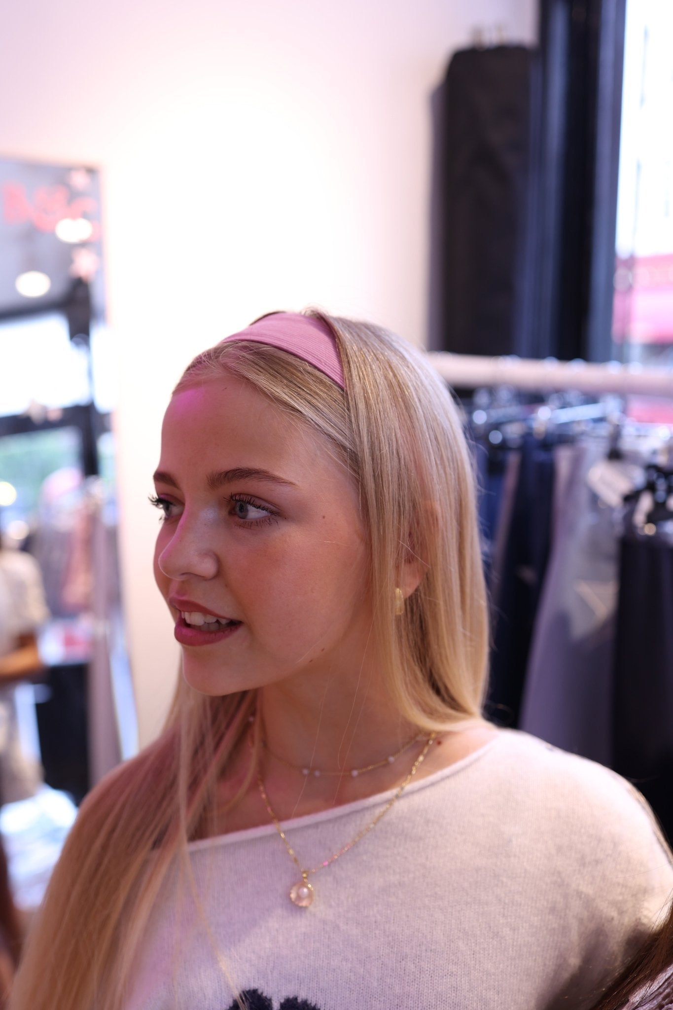 Pink Stripe Headband - Babble & Goose