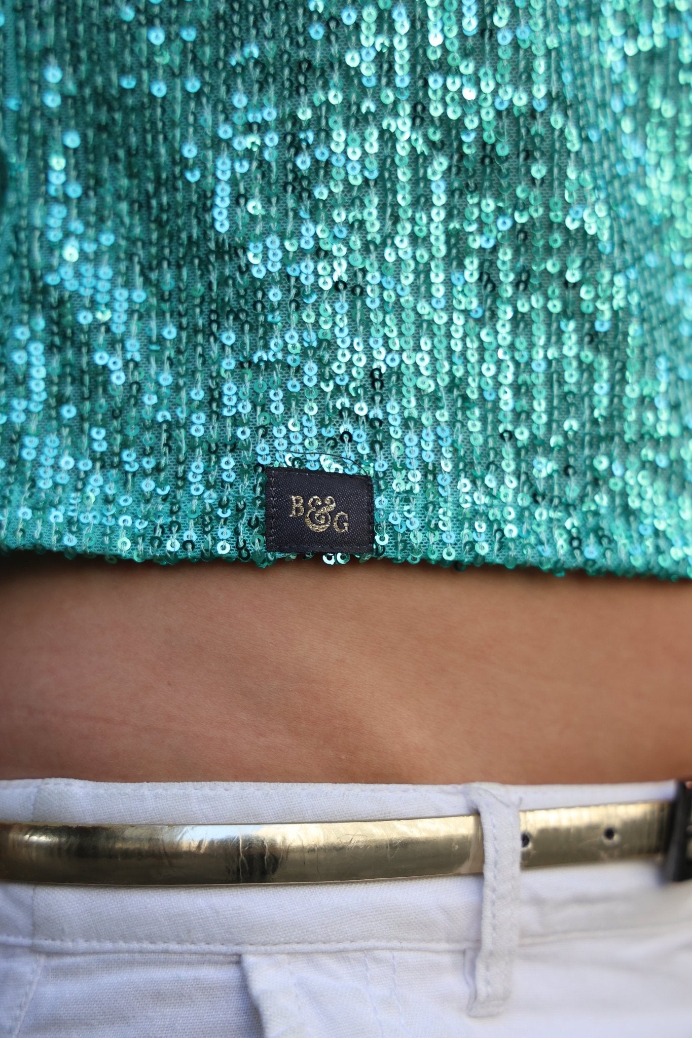 Rosa Sequin Vest Top - Jade - Babble & Goose