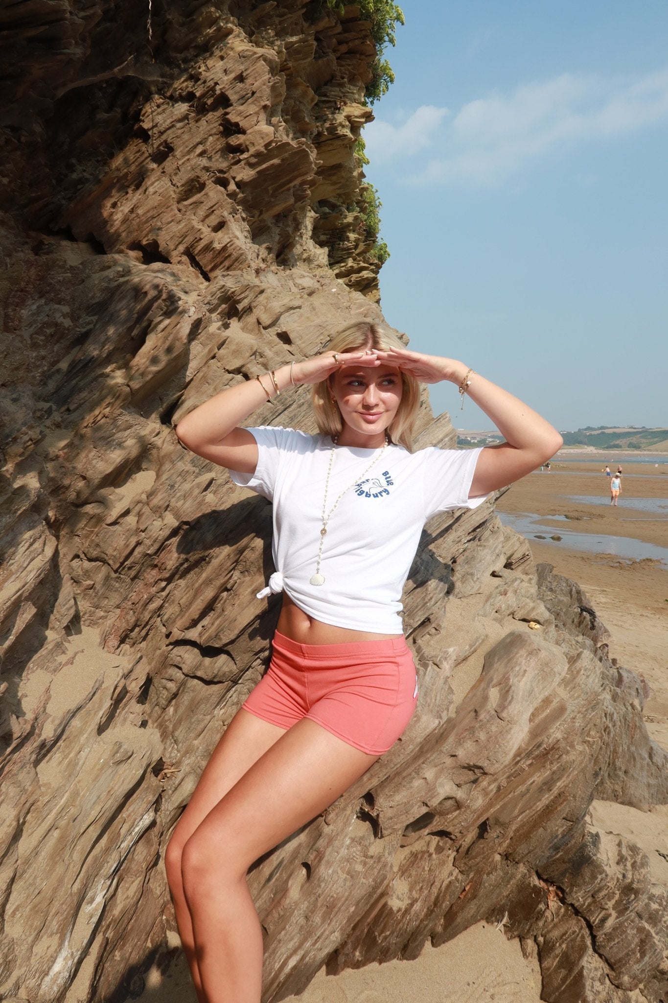 Starfish Shorts - Light Coral - Babble & Goose